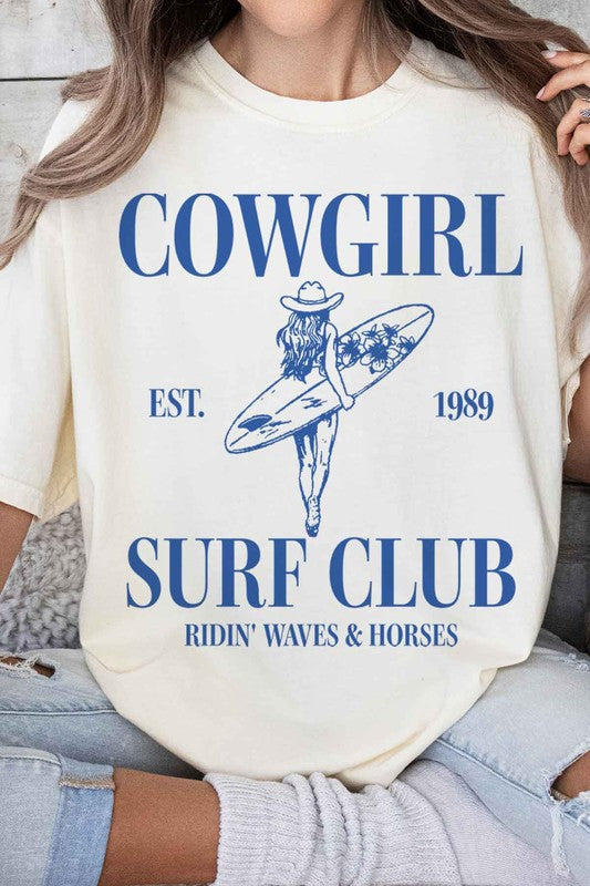 PLUS SIZE COWGIRL SURF CLUB GRAPHIC TEE